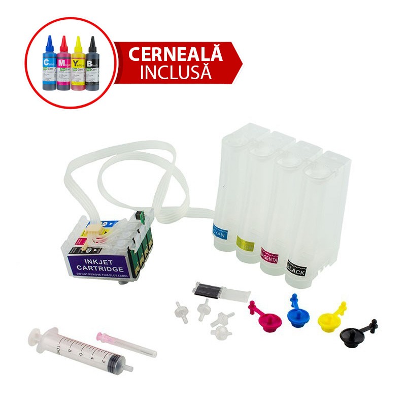 CISS pentru Epson 18 seria 1811 1812 1813 1814 cu cerneala Dye - imagine 3
